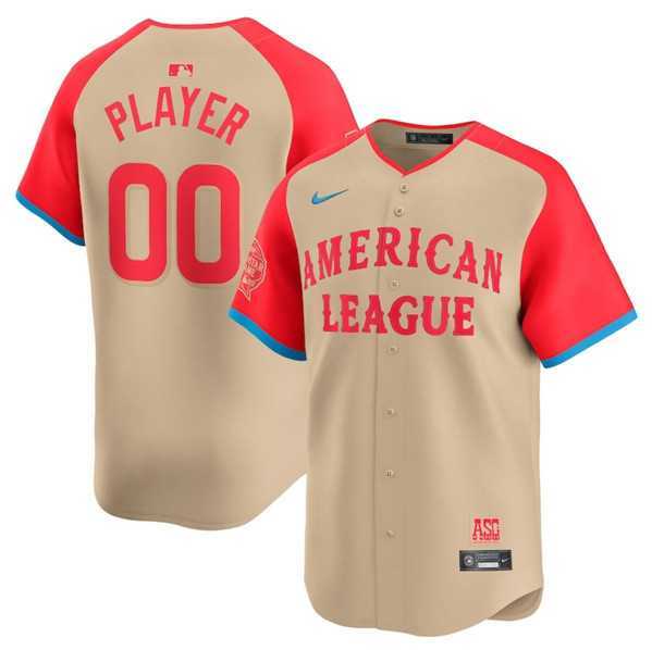 Mens American League Active Player Custom Cream 2024 All-Star Limited Stitched Baseball Jersey